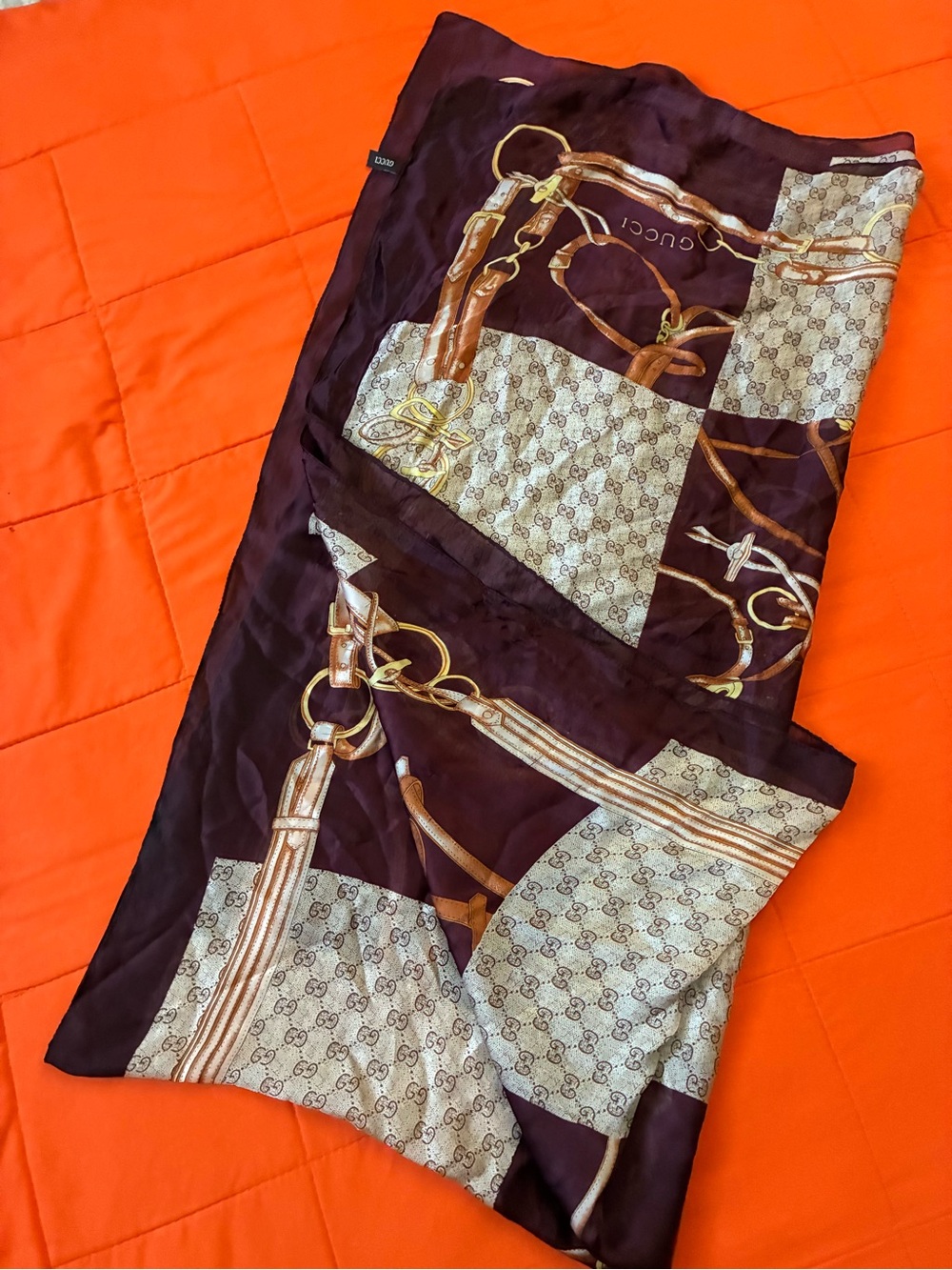 Gucci Scarf Silk Made In Italy